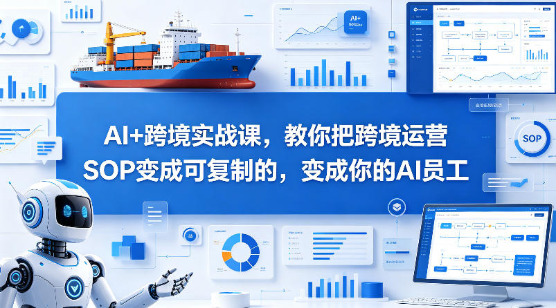 AI+跨境实战课,教你把跨境运营S0变成可复制的,变成你的AI员工-星空网创资源