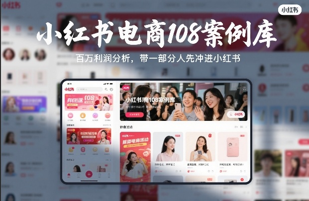 小红书电商108案例库，百W利润分析，带一部分人先冲进小红书【文档】-星空网创资源