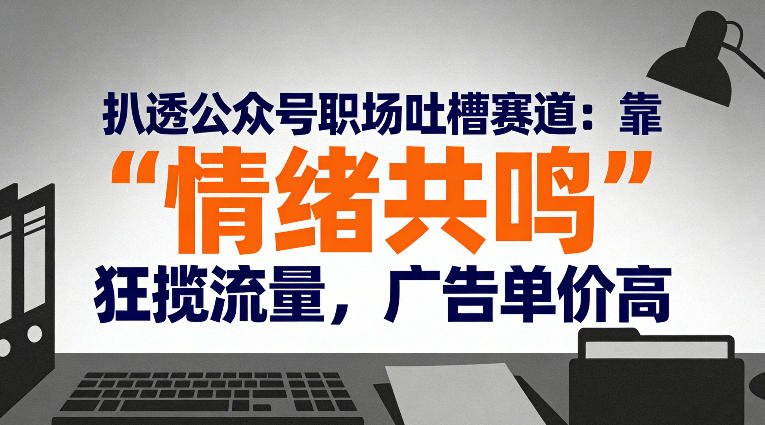 扒透公众号职场吐槽赛道:靠“情绪共鸣”狂揽流量,广告单价高-星空网创资源