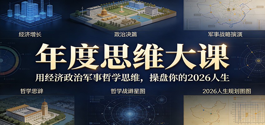 年度思维大课,用经济政治军事哲学思维,操盘你的2026人生-星空网创资源