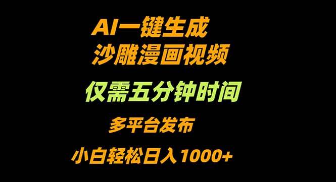 (16320期)AI一键生成沙雕动漫视频,只需5分钟,小白轻松日入1000+-星空网创资源