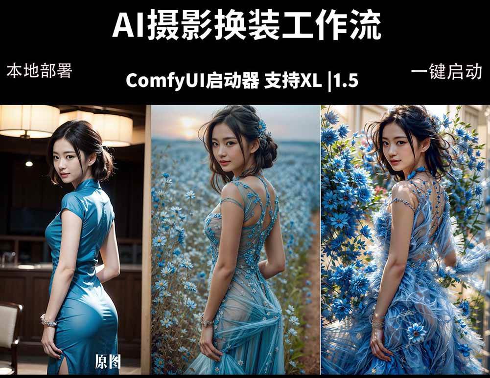 (18268期)ComfyUI人像写真摄影工作流:本地一键部署,换装换场景换脸全搞定,影楼效率翻倍-星空网创资源