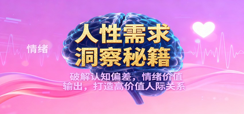 人性需求洞察秘籍，破解认知偏差，情绪价值输出，打造高价值人际关系-星空网创资源