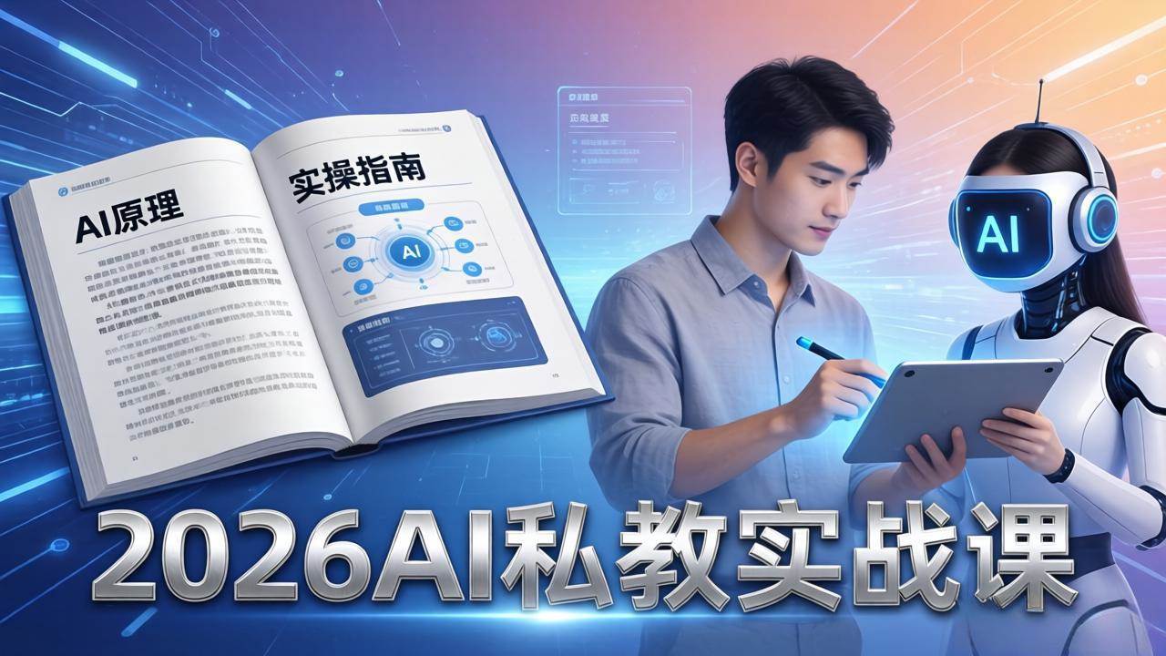 (17899期)2026AI私教实战课:从AI原理到全场景实操,零基础学会用AI提效+单人单干创业-星空网创资源