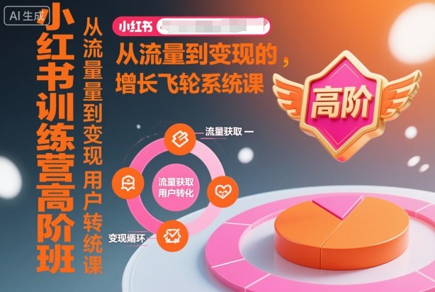 小红书训练营高阶班，从流量到变现的增长飞轮系统课-星空网创资源