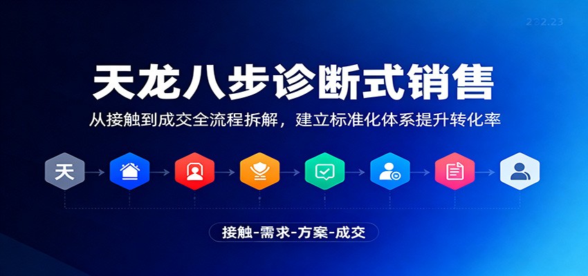 天龙八步诊断式销售，从接触到成交全流程拆解，建立标准化体系提升转化率-星空网创资源