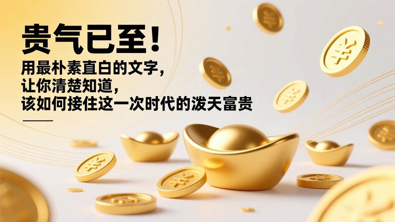 (17049期)付费文章:贵气已至!用最朴素直白的文字,让你清楚知道,该如何接住这一次时代的泼天富贵 (17049期)付费文章:贵气已至!用最朴素直白的文字,让你清楚知道,该如何接住这一次时代的泼天富贵