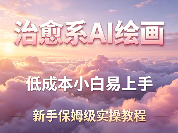 治愈系AI绘画提示词项目,低成本小白易上手,每天10分钟,新手保姆级实操教程-星空网创资源