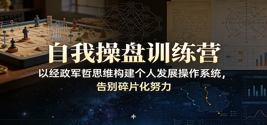 自我操盘训练营：以经政军哲思维构建个人发展操作系统，告别碎片化努力-星空网创资源