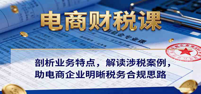 电商财税课:剖析业务特点,解读涉税案例,助电商企业明晰税务合规思路-星空网创资源