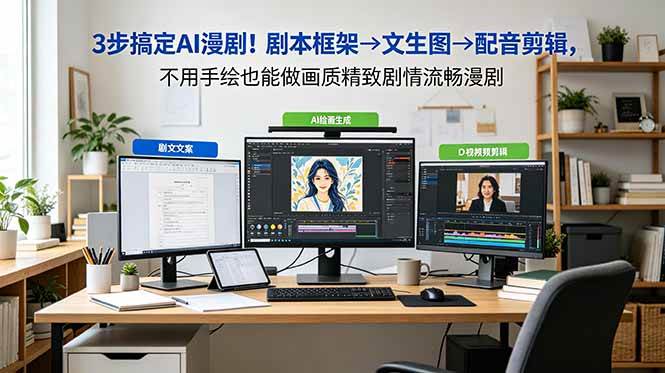 (18866期)3步搞定AI漫剧!剧本框架→文生图→配音剪辑,不用手绘也能做画质精致剧情流畅漫剧-星空网创资源