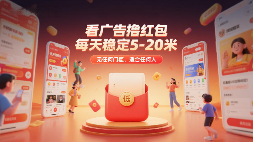 看广告撸红包，每天稳定5-20米，无任何门槛，适合任何人-星空网创资源