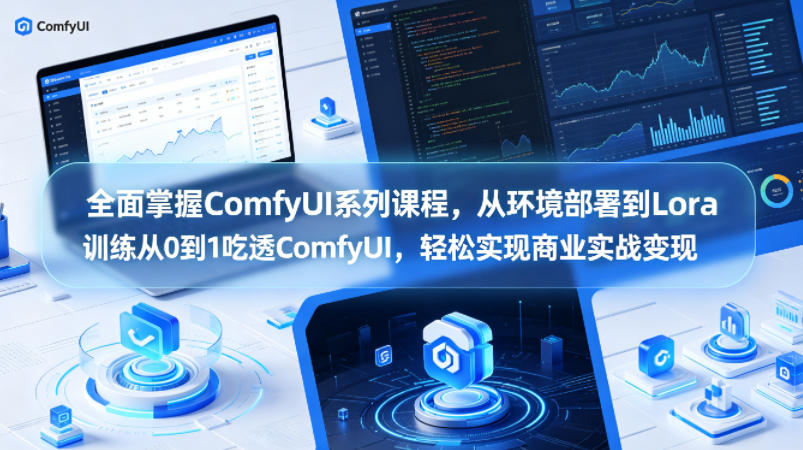 全面掌握ComfyUI系列课程,从环境部署到Lora训练从0到1吃透ComfyUI,轻松实现商业实战变现-星空网创资源