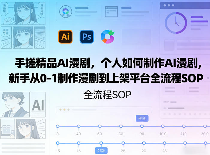 手搓精品AI漫剧,个人如何制作AI漫剧,新手从0-1制作漫剧到上架平台全流程SOP-星空网创资源