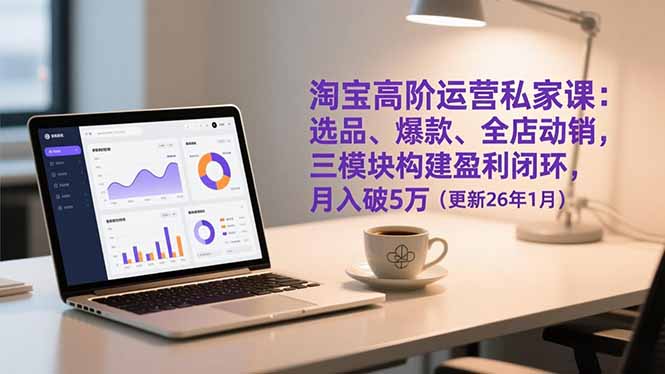 淘宝高阶运营私家课:选品、爆款、全店动销,三模块构建盈利闭环,月入破5万(更新26年1月-星空网创资源