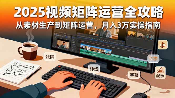 (16333期)2025短视频矩阵运营全攻略:从素材生产到矩阵运营,月入3万实操指南-星空网创资源