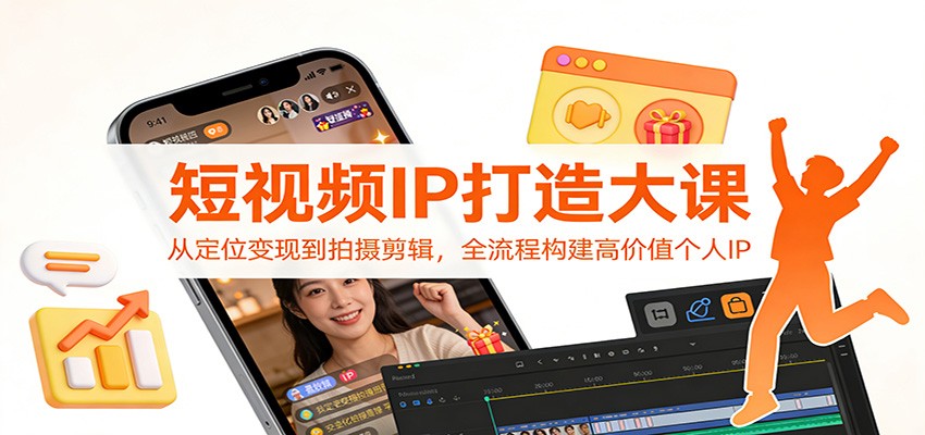 短视频IP打造大课：从定位变现到拍摄剪辑，全流程构建高价值个人IP-星空网创资源