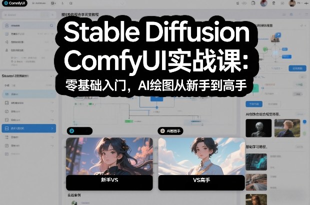 Stable Diffusion ComfyUI实战课:零基础入门,AI绘图从新手到高手 Stable Diffusion ComfyUI实战课:零基础入门,AI绘图从新手到高手