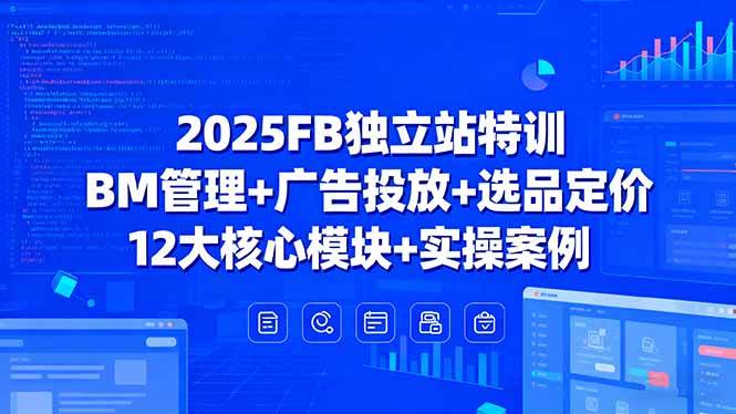 (15962期)2025FB独立站特训,BM管理+广告投放+选品定价,12大核心模块+实操案例-星空网创资源