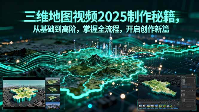 （15983期）三维地图视频2025制作秘籍，从基础到高阶，掌握全流程，开启创作新篇-星空网创资源