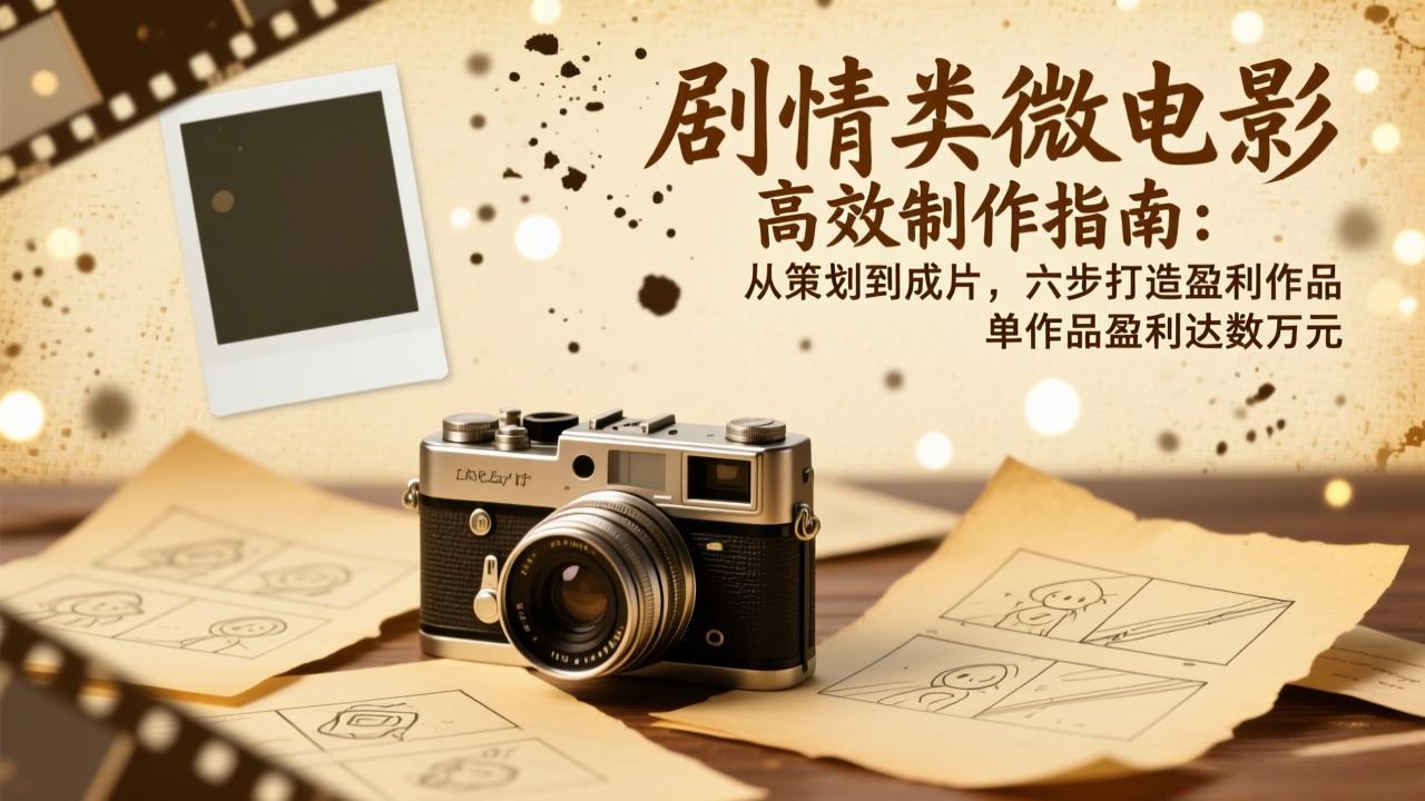 剧情类微电影高效制作指南:从策划到成片,六步打造盈利作品,单作品盈利达数万元-星空网创资源