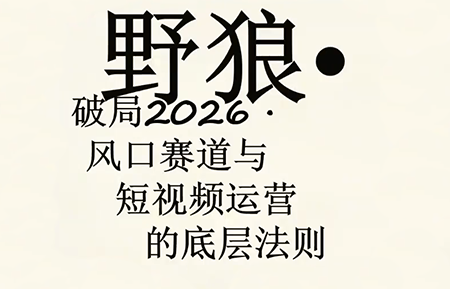 野狼团队·多平台实操运营课(更新4月) 野狼团队·多平台实操运营课(更新4月)