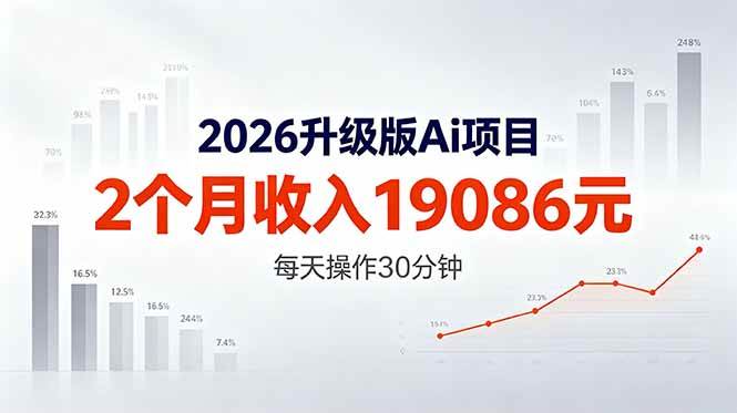 (18443期)2026升级版Ai任务,2个月收入19086元,熟练后每天操作30分钟!-星空网创资源