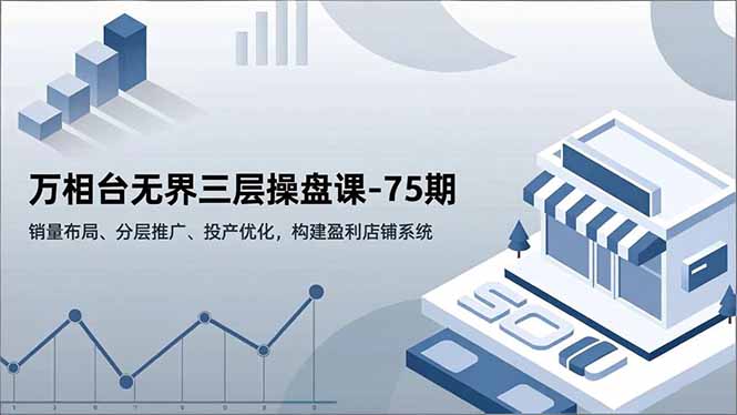 万相台无界三层操盘课-75期，销量布局、分层推广、投产优化，构建盈利店铺系统-星空网创资源