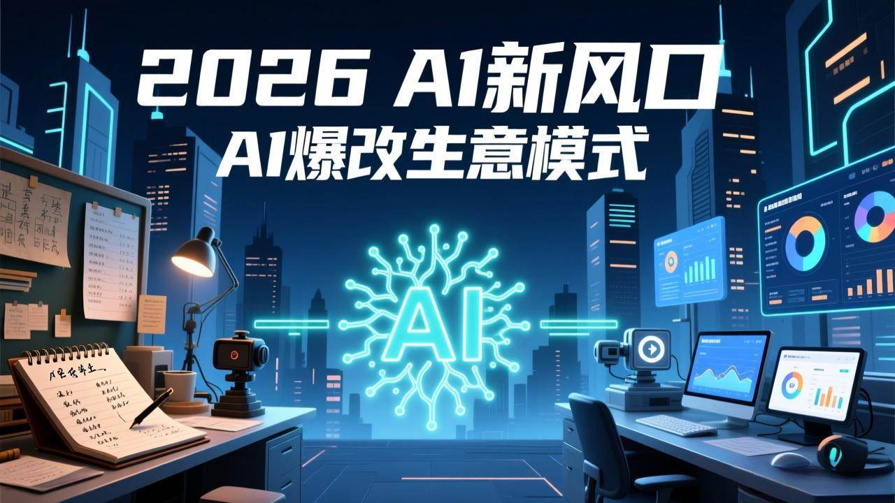 （17478期）2026年AI创富新风口，用人工智能爆改你的生意模式，从短视频到直播全面降本增效抢占先机-星空网创资源