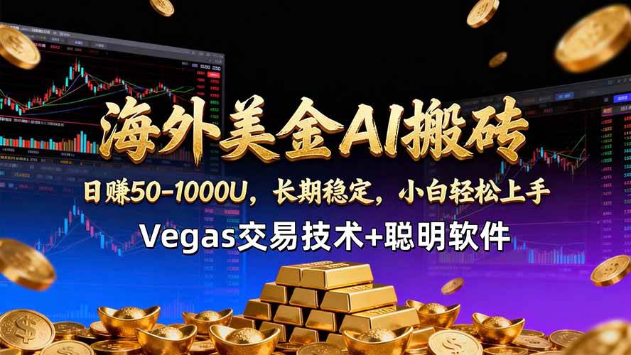 (18276期)海外美金AI搬砖技术Vegas交易技术+聪明软件【训练营第七期】,日赚50-100U-星空网创资源