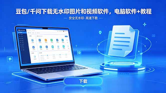 (18456期)豆包/千问下载无水印图片和视频软件,电脑软件+教程-星空网创资源