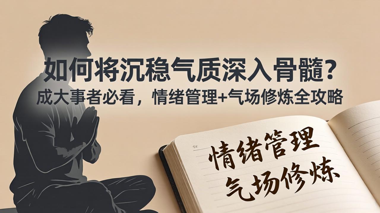 付费文章:如何将沉稳气质深入骨髓?成大事者必看,情绪管理+气场修炼全攻略 付费文章:如何将沉稳气质深入骨髓?成大事者必看,情绪管理+气场修炼全攻略