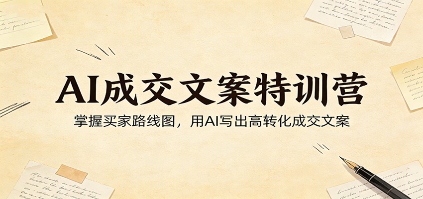 AI成交文案特训营：掌握买家路线图，用AI写出高转化成交文案-星空网创资源