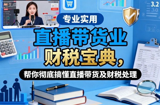 直播带货业财税宝典,帮你彻底搞懂直播带货及财税处理