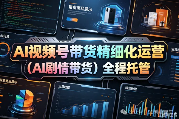(AI剧情带货)视频号精细化代运营,历时两个月研究测试的新玩法,社裙免费参加-星空网创资源