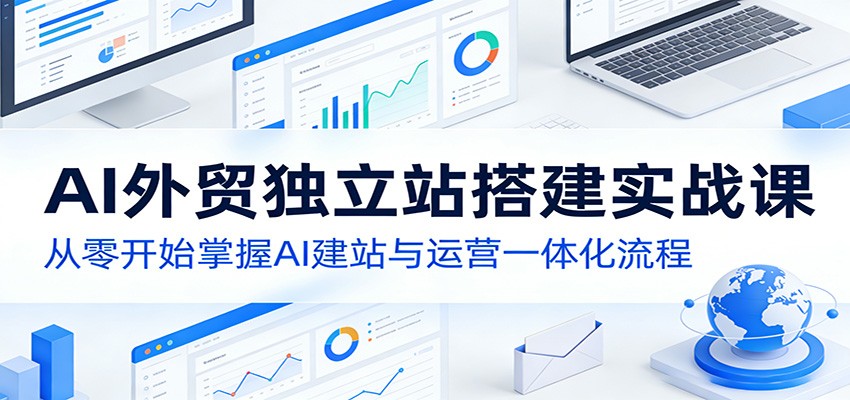 AI外贸独立站搭建实战课:从零开始掌握AI建站与运营一体化流程-星空网创资源