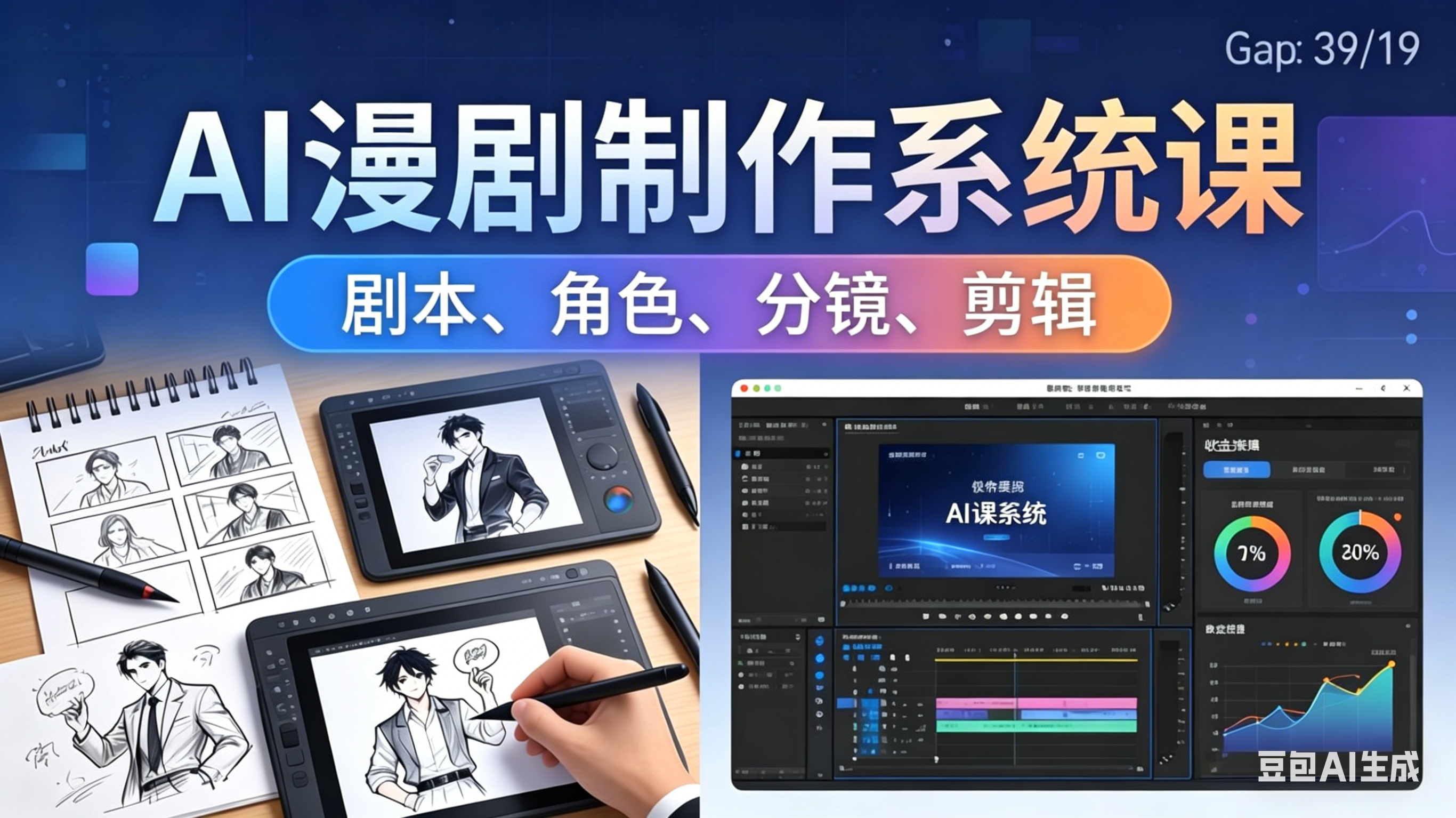 AI漫剧制作系统课：0基础从0到1学会AI制作，掌握剧本、角色、分镜、剪辑全套技能，轻松做号变现-星空网创资源