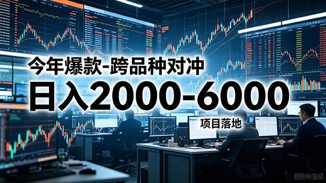 (18918期)今年爆款-跨品种对冲日入2000-6000,项目落地!-星空网创资源