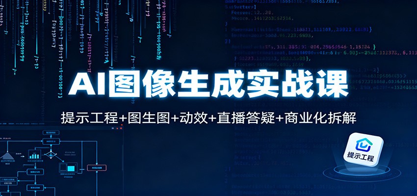 AI图像生成实战课:提示工程+图生图+动效+直播答疑+商业化拆解-星空网创资源