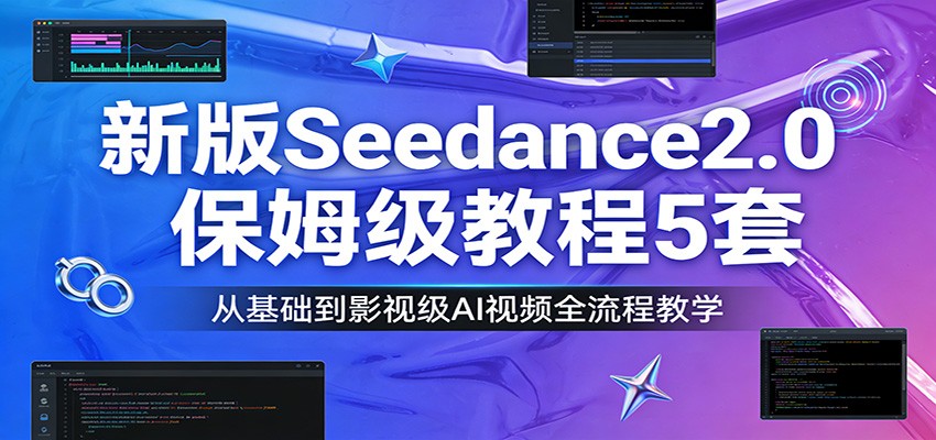 新版Seedance2.0保姆级教程5套：从基础到影视级AI视频全流程教学-星空网创资源
