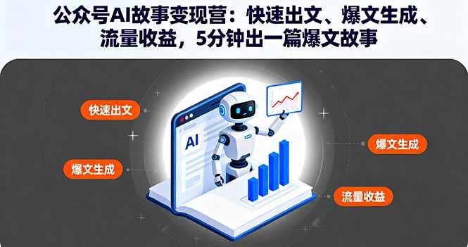 (16201期)公众号AI故事变现营:快速出文、爆文生成、流量收益,5分钟出一篇爆文故事-星空网创资源
