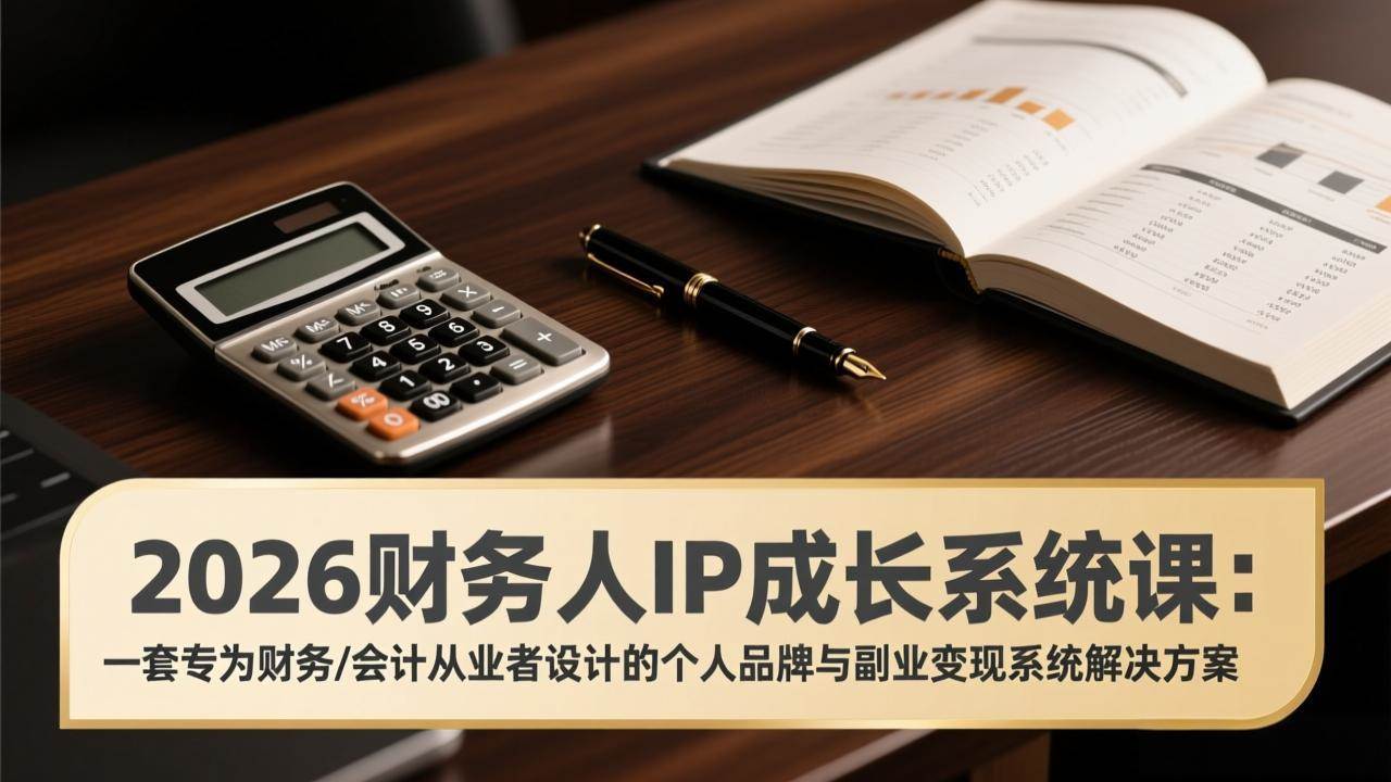 (17339期)2026财务人IP成长系统课:一套专为财务/会计从业者设计的个人品牌与副业变现系统解决方案-星空网创资源