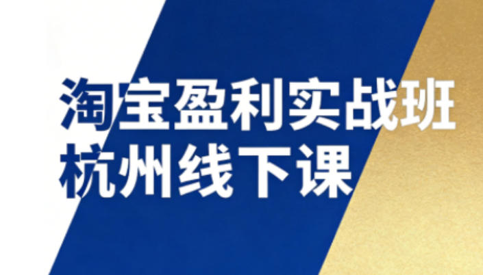 淘宝盈利实战班杭州线下课12月26-28日(音频+字幕),帮你掌握SOP流程+12门核心技术-星空网创资源
