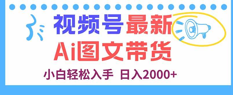 （16092期）视频号最新AI图文带货，每天几分钟，小白轻松入手，日入2000+-星空网创资源