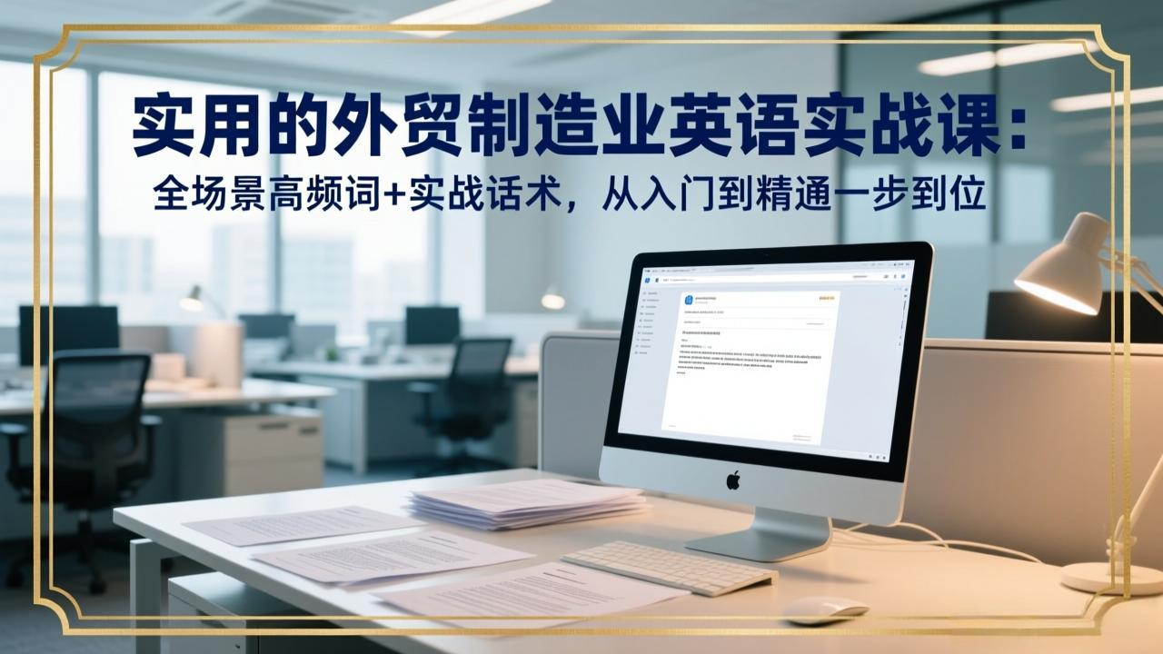 实用的外贸制造业英语实战课：全场景高频词+实战话术，从入门到精通一步到位-星空网创资源