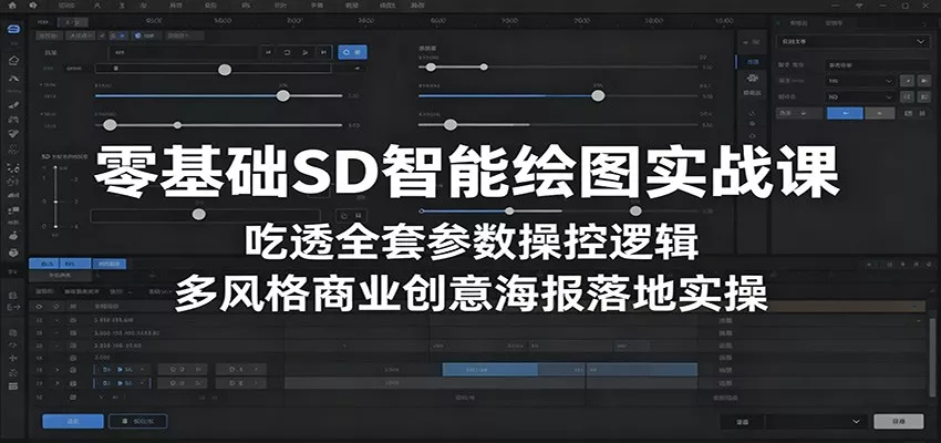 零基础SD智能绘图实战课：吃透全套参数操控逻辑，多风格商业创意海报落地实操-星空网创资源