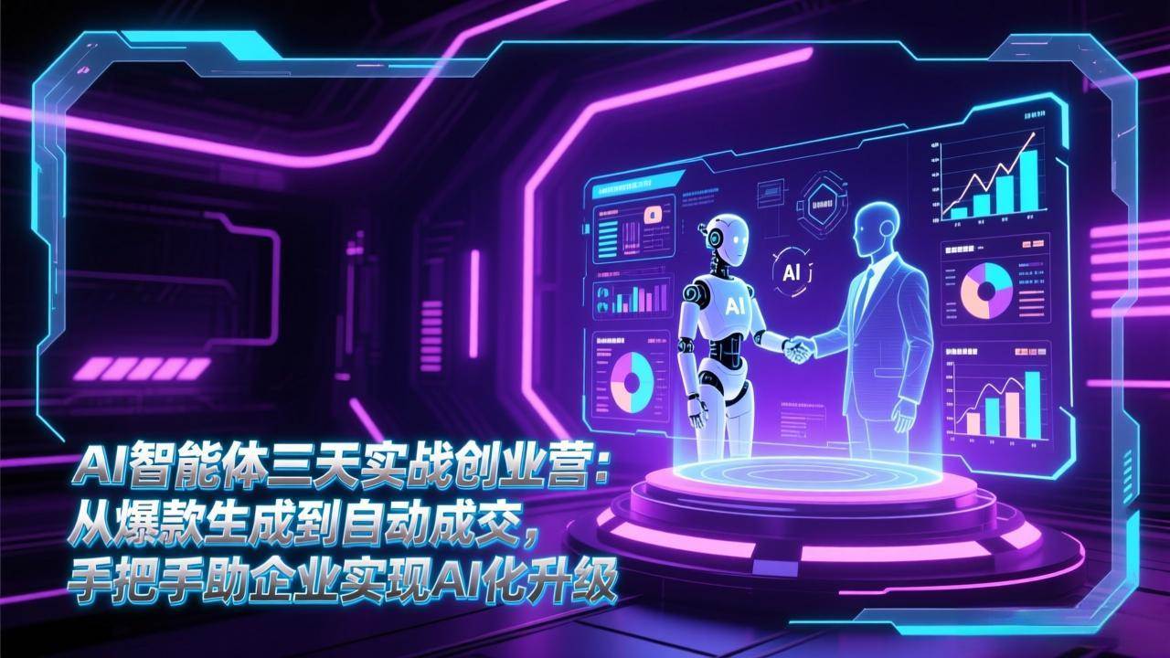 (17176期)AI智能体三天实战创业营:从爆款生成到自动成交,手把手助企业实现AI化升级 (17176期)AI智能体三天实战创业营:从爆款生成到自动成交,手把手助企业实现AI化升级