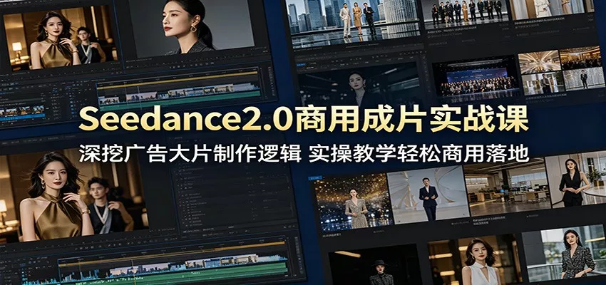 Seedance2.0商用成片实战课：深挖广告大片制作逻辑，实操教学轻松商用落地-星空网创资源