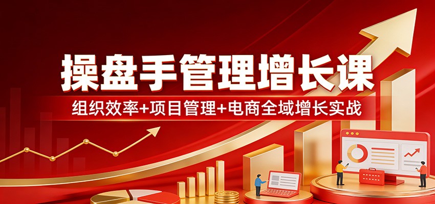 操盘手管理增长课：组织效率+项目管理+电商全域增长实战-星空网创资源