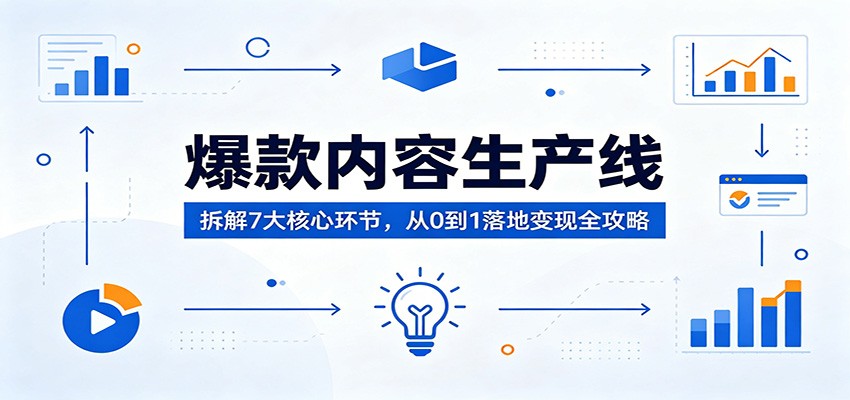 爆款内容生产线:拆解7大核心环节,从0到1落地变现全攻略-星空网创资源